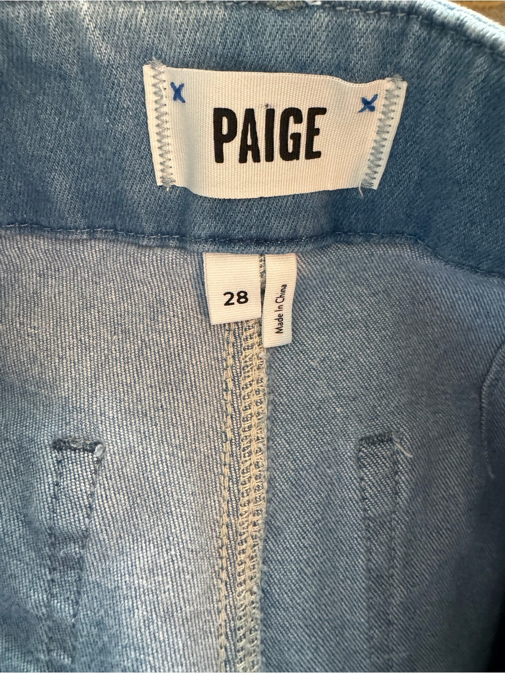Paige Denim Brooklyn Light Wash Wide Leg Mid Rise Makenna Wash Jeans Size 28 - Picture 9 of 11